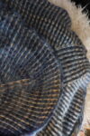 detail of double knit brioche poncho